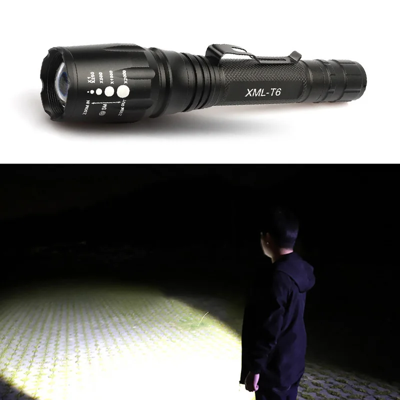 Outdoor Camping LED Lamp X7-L2/T6 Zoom Light Flashlight Long Range No Battery Flashlight 191*38mm Traveling supplies
Outdoor Camping LED Lamp X7-L2/T6 Zoom Light Flashlight Long Range No Battery Flashlight 191*38mm Traveling supplies