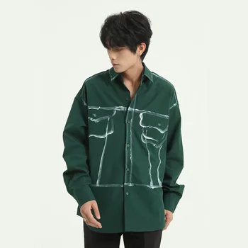 Men Graffiti Pattern Casual Long Sleeve Shirt Japan Korea Style Male Streetwear Hip Hop Loose Shirts
Men Graffiti Pattern Casual Long Sleeve Shirt Japan Korea Style Male Streetwear Hip Hop Loose Shirts