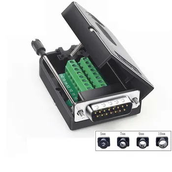 DB15 Breakout Connector D-SUB Adapter Male 15 Pin Port Terminal Adapter Board Module Connectors 2 Row Plug with Case, No Welding
DB15 Breakout Connector D-SUB Adapter Male 15 Pin Port Terminal Adapter Board Module Connectors 2 Row Plug with Case, No Welding
