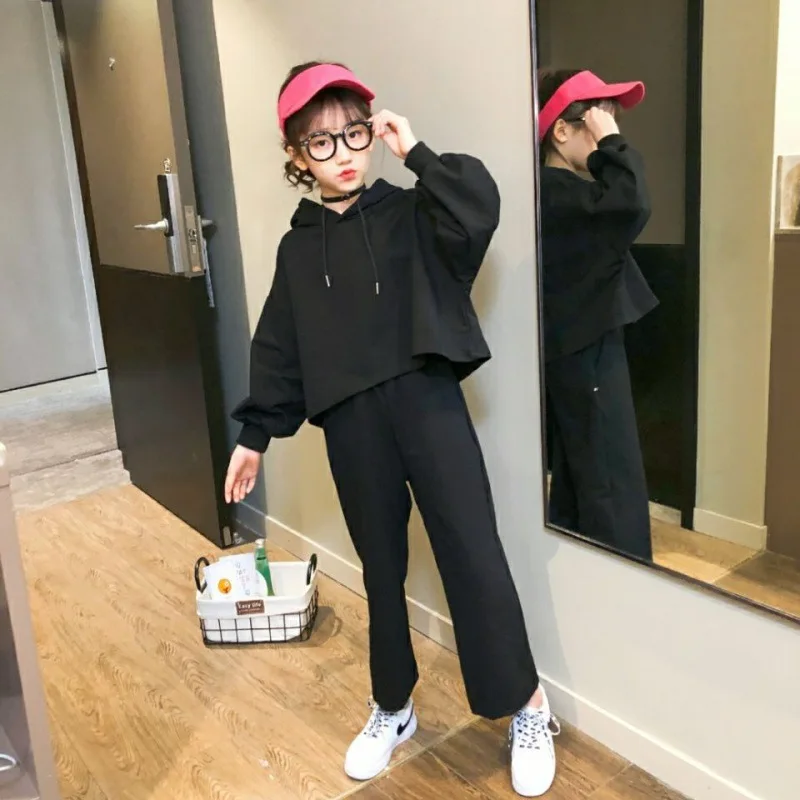 2020 Girls Autumn Spring Leisure Sports Cotton Sweater Wide Leg Pants Two-piece Set
2020 Girls Autumn Spring Leisure Sports Cotton Sweater Wide Leg Pants Two-piece Set