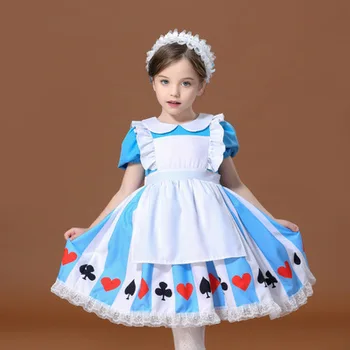 Explosion summer short-sleeve princess Alice dress cute stitching color printing girl dress Liuyi children's dress show dress
Explosion summer short-sleeve princess Alice dress cute stitching color printing girl dress Liuyi children's dress show dress