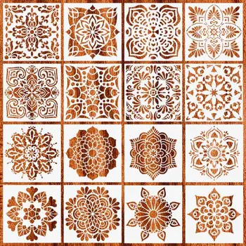 16pcs/set Mandala Stencils DIY Drawing Template Painting Scrapbooking Paper Card Embossing Album Decorative Craft
16pcs/set Mandala Stencils DIY Drawing Template Painting Scrapbooking Paper Card Embossing Album Decorative Craft