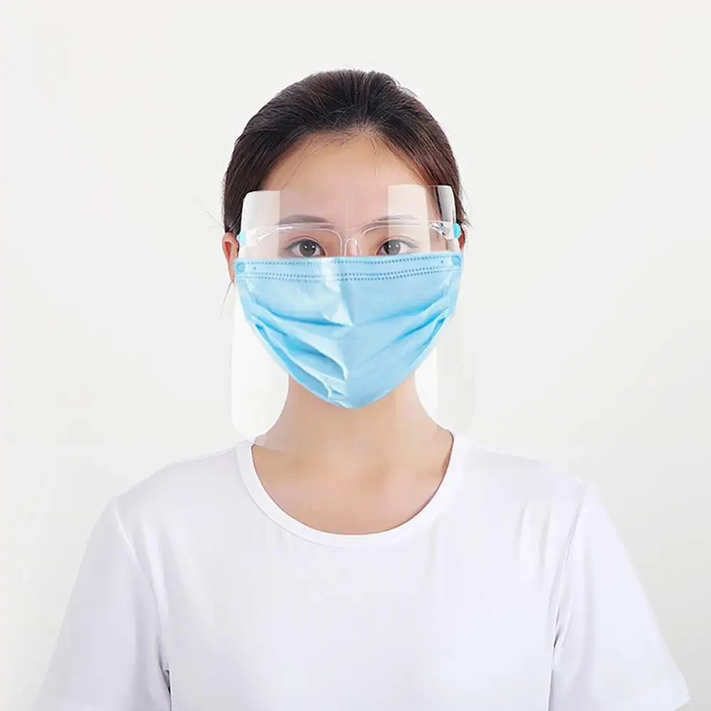 Прозрачный защитный лицевой экран маска Пыленепроницаемая Анти туман защита от
