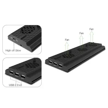 Vertical Stand Host Cooling Fan Stand Holder External Cooler 3 USB Ports Fans for X-box One X Game Console
Vertical Stand Host Cooling Fan Stand Holder External Cooler 3 USB Ports Fans for X-box One X Game Console