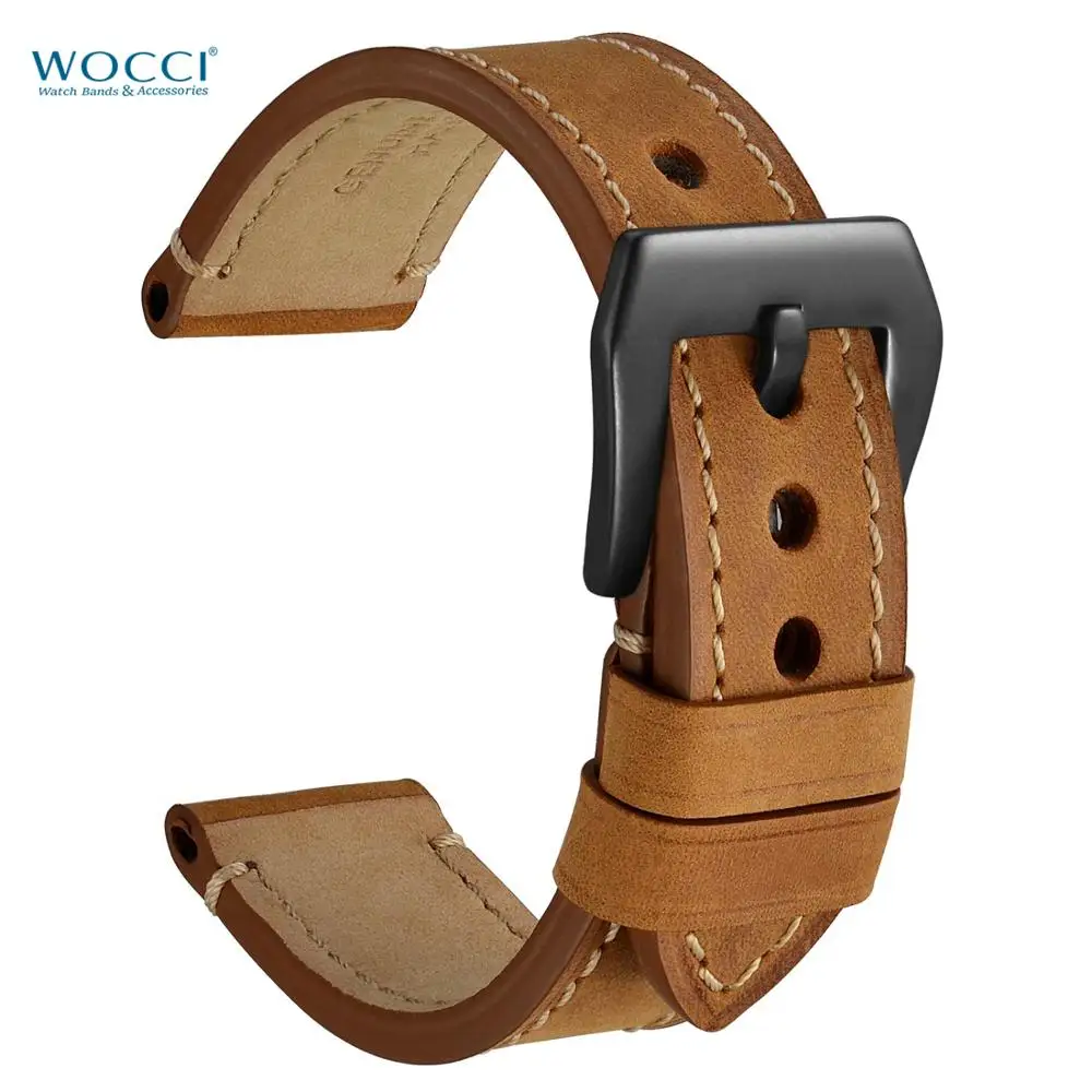 WOCCI Quality Genuine Leather Watchband Suede Bracelet Brown Strap 18mm 20mm 22mm 24mm Vintage Band Stainless Steel Buckle
WOCCI Quality Genuine Leather Watchband Suede Bracelet Brown Strap 18mm 20mm 22mm 24mm Vintage Band Stainless Steel Buckle