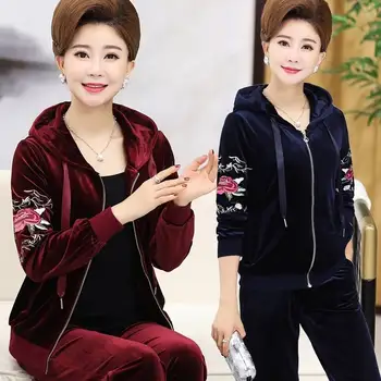 Spring Autumn Women Sets Sportswear Warm Velvet Tracksuit Hoodie 2pcs Embroidery Sweatshirt Pant Sweat Suits Casual Fitting
Spring Autumn Women Sets Sportswear Warm Velvet Tracksuit Hoodie 2pcs Embroidery Sweatshirt Pant Sweat Suits Casual Fitting