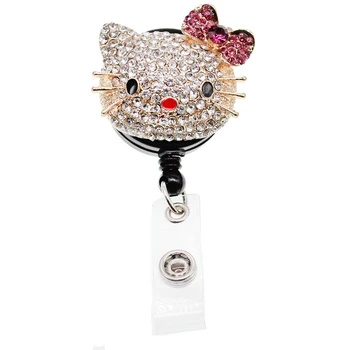 10pcs/lot Cute Animal Cat Shape Retractable Bling Rhinetone Nurse ID Badge Holder Reel for Medical
10pcs/lot Cute Animal Cat Shape Retractable Bling Rhinetone Nurse ID Badge Holder Reel for Medical