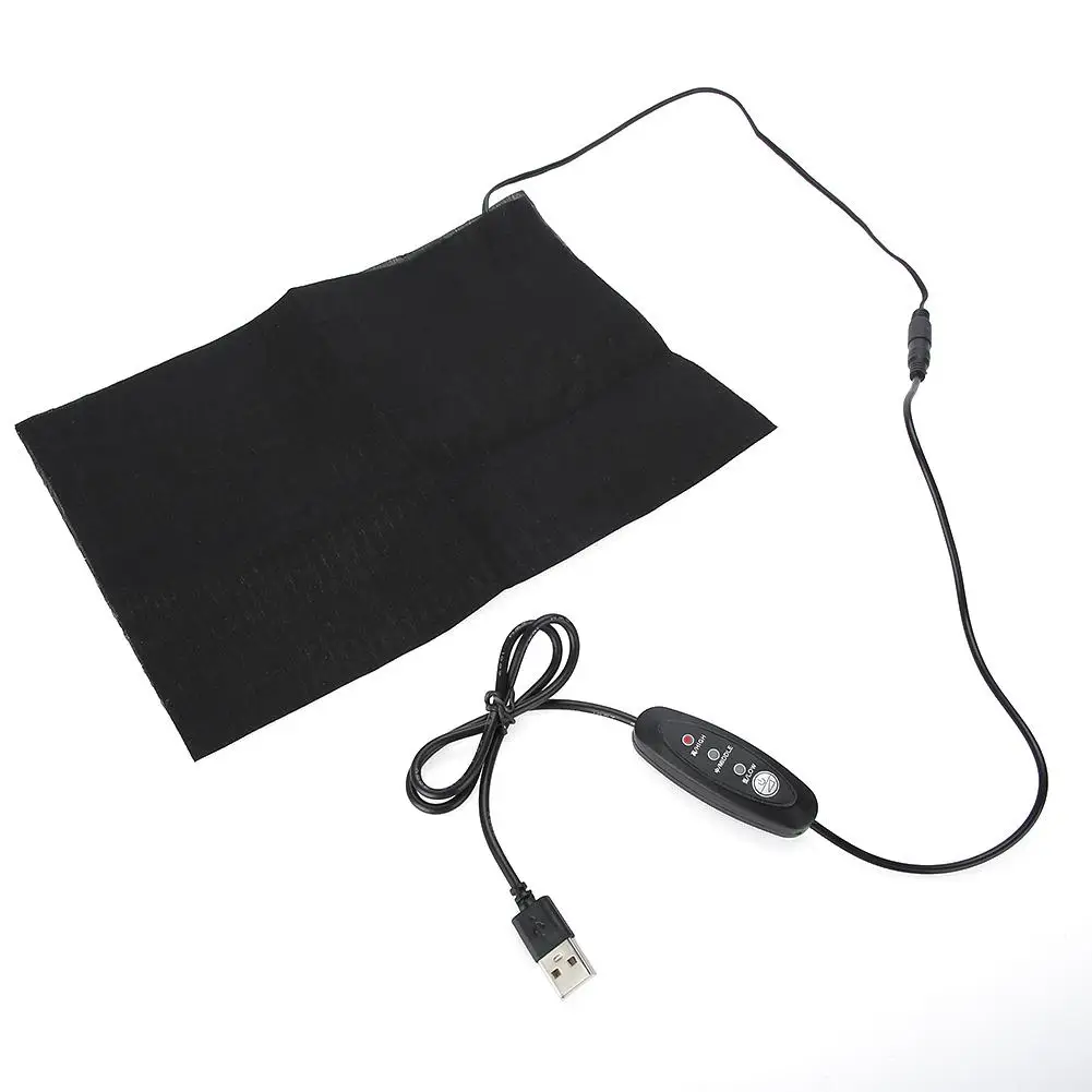 Winter Warm 5V USB Electric Heating Pad Black Polyester Cloth Adjusted Temperature For DIY Heated Thermal Vest Jacket Clothing
Winter Warm 5V USB Electric Heating Pad Black Polyester Cloth Adjusted Temperature For DIY Heated Thermal Vest Jacket Clothing