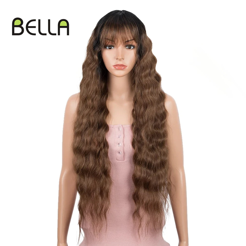 Женский парик Bella, синтетический, не кружевной, 30 дюймов, с темными корнями и челкой, Длинные Синтетические волосы для косплея
Женский парик Bella, синтетический, не кружевной, 30 дюймов, с темными корнями и челкой, Длинные Синтетические волосы для косплея