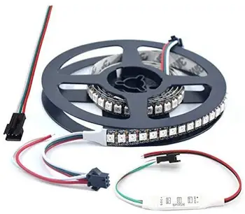 WS2812B LED Strip Lights 3.2ft 1M WS2812B 144LEDs Programmable Individual Addressable WS2811 Built-in 5050 RGB LED Strip
WS2812B LED Strip Lights 3.2ft 1M WS2812B 144LEDs Programmable Individual Addressable WS2811 Built-in 5050 RGB LED Strip