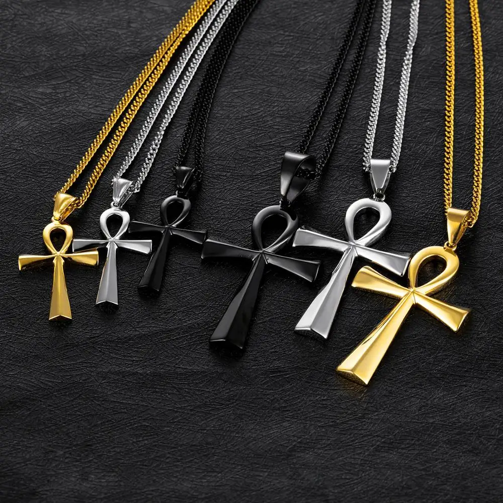 Egyptian Ankh Cross Pendant Necklace For Women Men Stainless Steel Black Gold Color Egypt Vintage Jewelry
Egyptian Ankh Cross Pendant Necklace For Women Men Stainless Steel Black Gold Color Egypt Vintage Jewelry