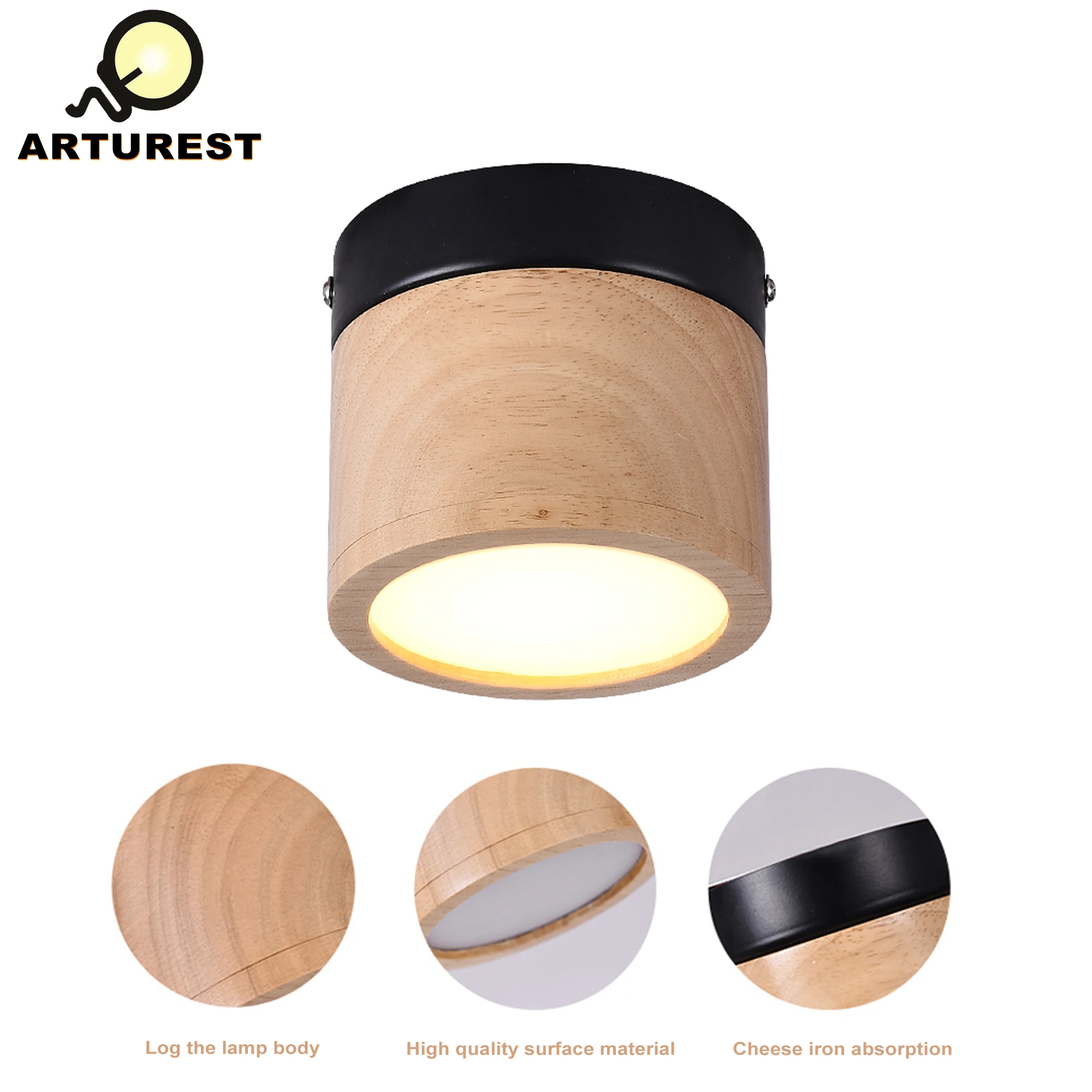 Nordic log LED ceiling light 10CM round surface mounted small aisle entrance wardrobe light corridor entrance light
Nordic log LED ceiling light 10CM round surface mounted small aisle entrance wardrobe light corridor entrance light