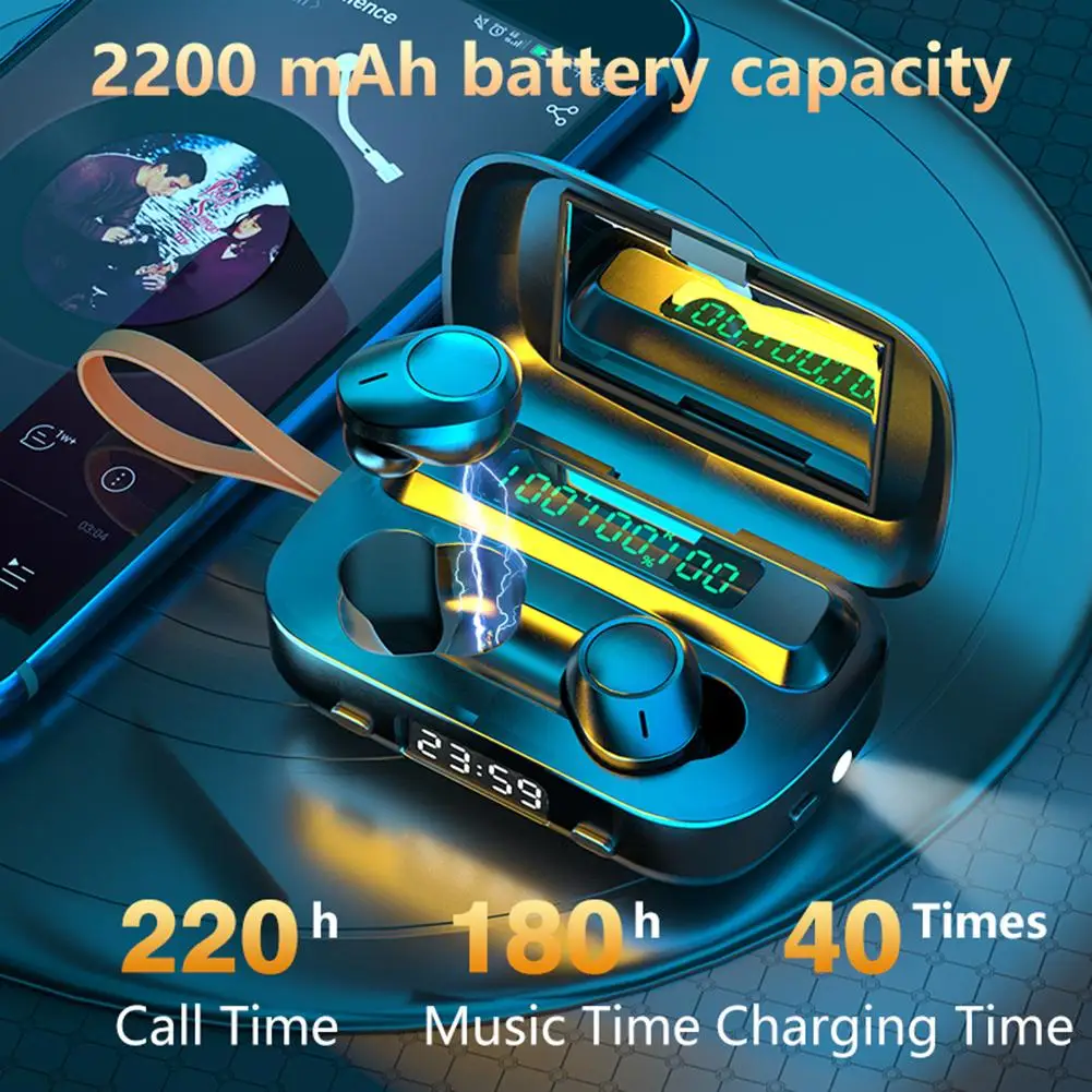2000mAh Wireless Headphones Bluetooth Earphones Headphone TWS Earbuds with Microphone LED Flashlight Makeup Mirror Sport Headset
2000mAh Wireless Headphones Bluetooth Earphones Headphone TWS Earbuds with Microphone LED Flashlight Makeup Mirror Sport Headset