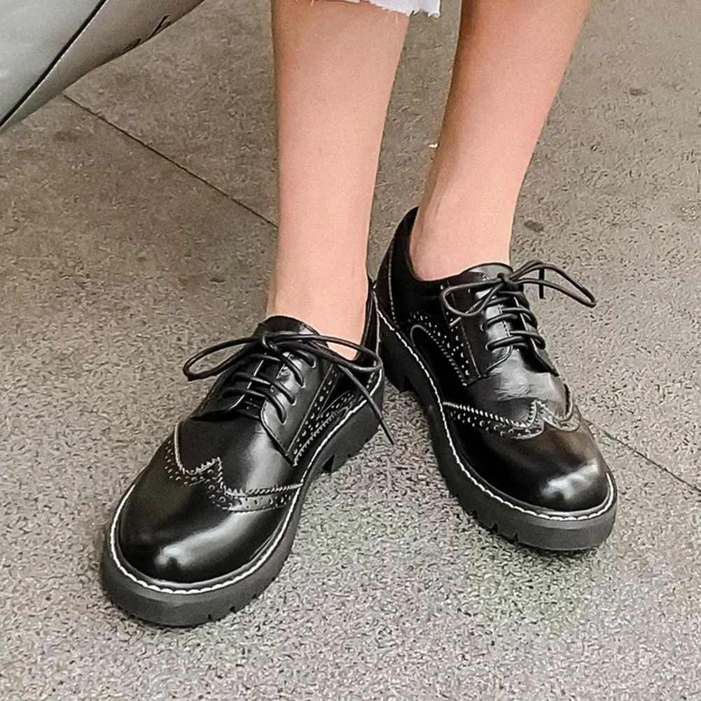 Doratasia 2020 Hot Sale Lace-Up Black Shoes Woman Flats High Quality Lace Up Comfortabloe Casual Shoes Women Flats 
Doratasia 2020 Hot Sale Lace-Up Black Shoes Woman Flats High Quality Lace Up Comfortabloe Casual Shoes Women Flats