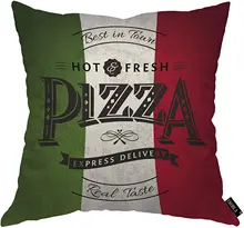 EKOBLA Pizza Poster Throw Pillow Cover Grunge Italy Flag Best in Town Hot Fresh Ribbon Cozy Square Cushion Case for Men Women
EKOBLA Pizza Poster Throw Pillow Cover Grunge Italy Flag Best in Town Hot Fresh Ribbon Cozy Square Cushion Case for Men Women
