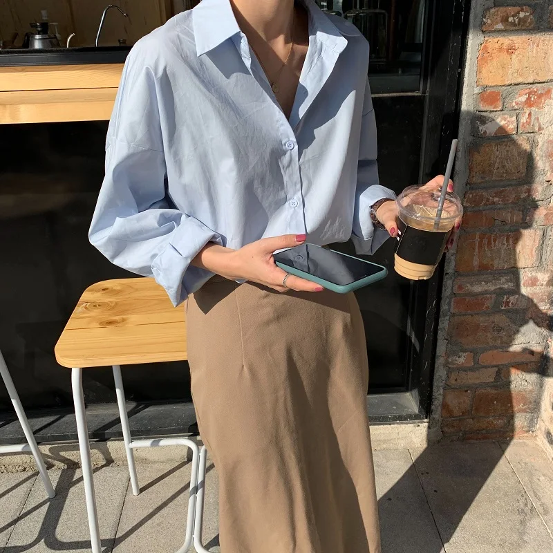 HziriP Women Blouses 2020 New Basic Ladies Tops Office Loose Solid Long Sleeve Shirts Women Casual Blusas Camisas Mujer 4 Colors
HziriP Women Blouses 2020 New Basic Ladies Tops Office Loose Solid Long Sleeve Shirts Women Casual Blusas Camisas Mujer 4 Colors