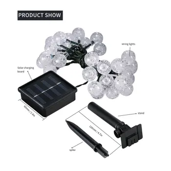 Solar String Lights 30 LED Bubbles Crystal Ball Fairy Decoration Outdoor Global Lights Christmas Party Home Lawn String Lamp
Solar String Lights 30 LED Bubbles Crystal Ball Fairy Decoration Outdoor Global Lights Christmas Party Home Lawn String Lamp