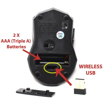2.4G Optical Wireless Mouse 3 Buttons for Computer Laptop Gaming Mice with USB Receiver @M23
2.4G Optical Wireless Mouse 3 Buttons for Computer Laptop Gaming Mice with USB Receiver @M23