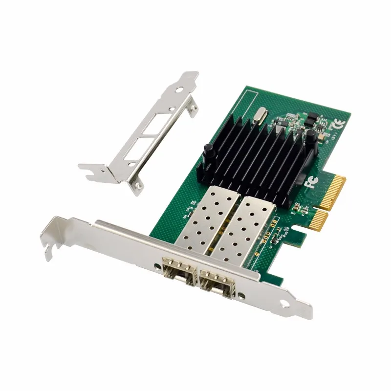 PCIe X4 Dual Gigabit SFP Fiber Ethernet Server Nic I350AM2 Chipset with Low Profile Bracket
PCIe X4 Dual Gigabit SFP Fiber Ethernet Server Nic I350AM2 Chipset with Low Profile Bracket