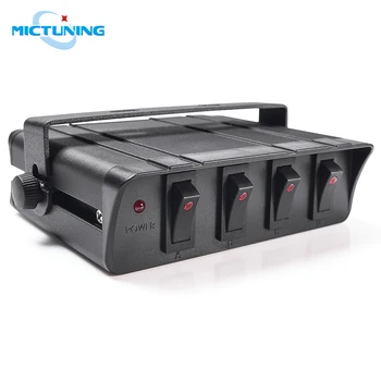 MICTUNING 4 Gang Switch Panel with LED Light Indicator 20A Rocker Switch Box DC 12-24V for Vehicles Boats Trucks Car Accessories
MICTUNING 4 Gang Switch Panel with LED Light Indicator 20A Rocker Switch Box DC 12-24V for Vehicles Boats Trucks Car Accessories