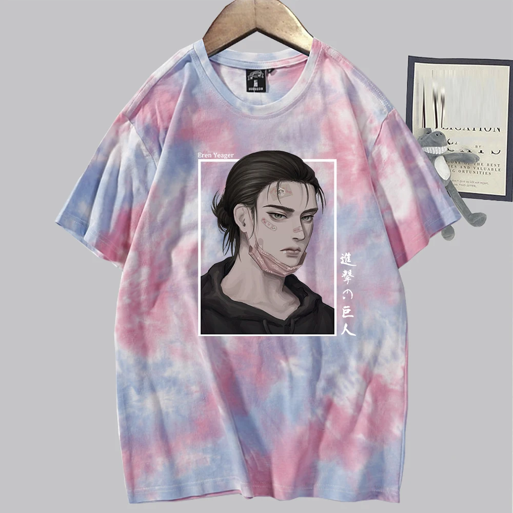 Japanese Anime Attack on Titan Eren Yeager T Shirt Men Hip Hop Tee Unisex Causal Short Sleeve High Quality Tie-dye Clothes 
Japanese Anime Attack on Titan Eren Yeager T Shirt Men Hip Hop Tee Unisex Causal Short Sleeve High Quality Tie-dye Clothes