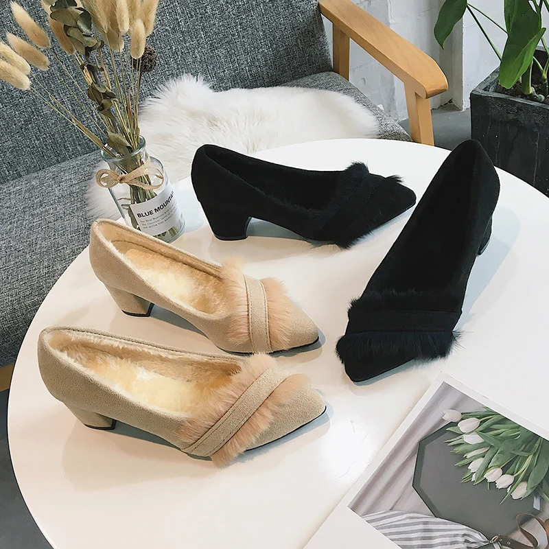 2020 New Spring Footwear Fashion Thick High Heels Shoes Elegant Women Pumps Pointed Toe Work Shoes Slip On High HeelsU18-01
2020 New Spring Footwear Fashion Thick High Heels Shoes Elegant Women Pumps Pointed Toe Work Shoes Slip On High HeelsU18-01