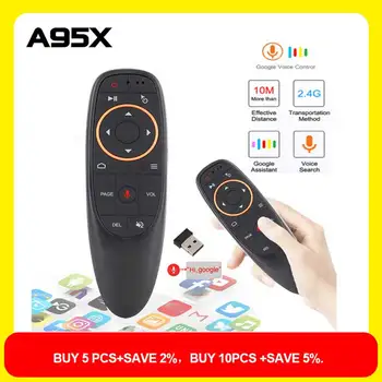 G10 Air Mouse Voice Remote Control with 2.4G Microphone Gyroscope IR Learning Mini Wireless Smart Remote for Android TV BOX PC
G10 Air Mouse Voice Remote Control with 2.4G Microphone Gyroscope IR Learning Mini Wireless Smart Remote for Android TV BOX PC