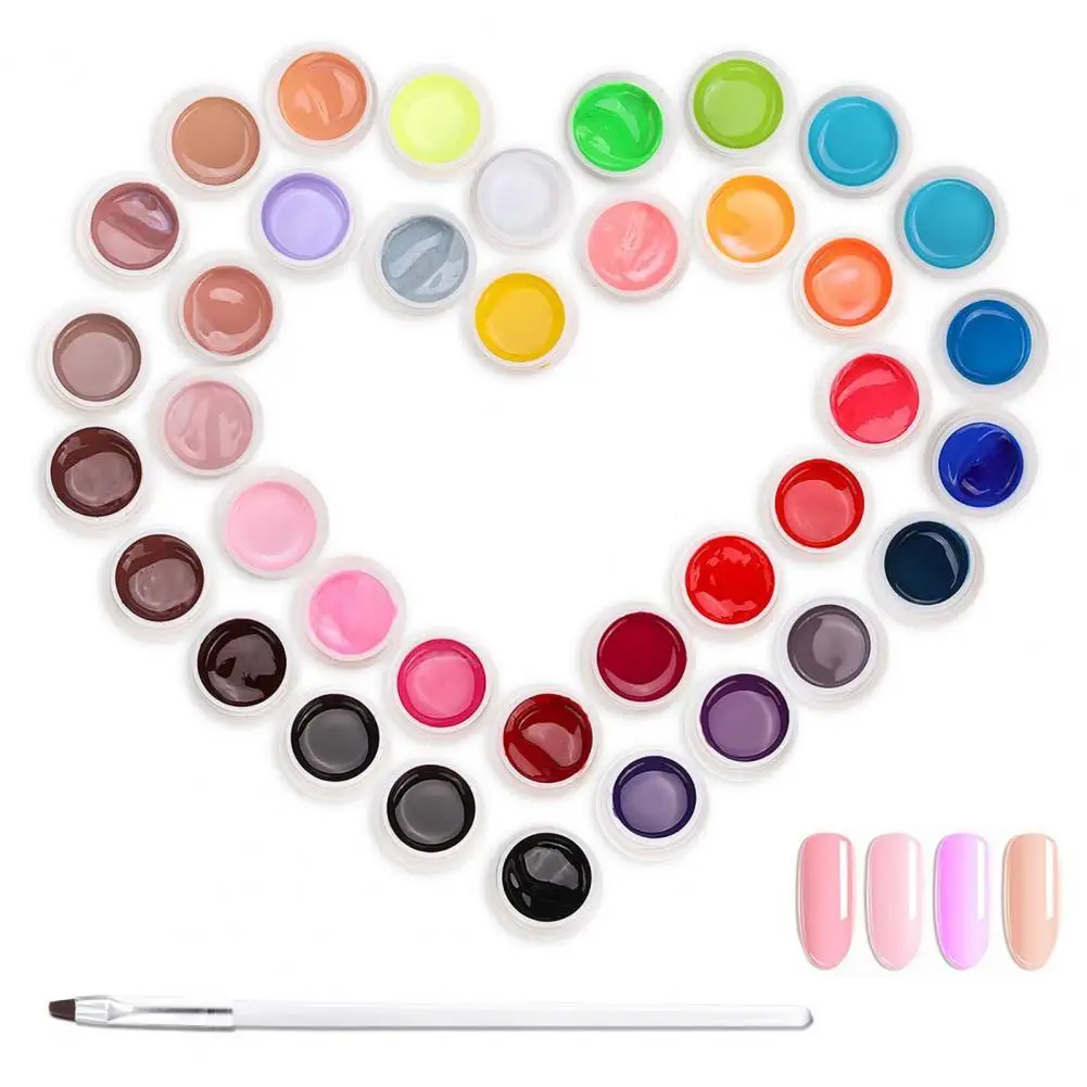 36 Color Nail Polish Nail Art Pigment Set UV Gel Builder Polish Solid Glue Extension Gel With One Nail Brush Art Manicure
36 Color Nail Polish Nail Art Pigment Set UV Gel Builder Polish Solid Glue Extension Gel With One Nail Brush Art Manicure