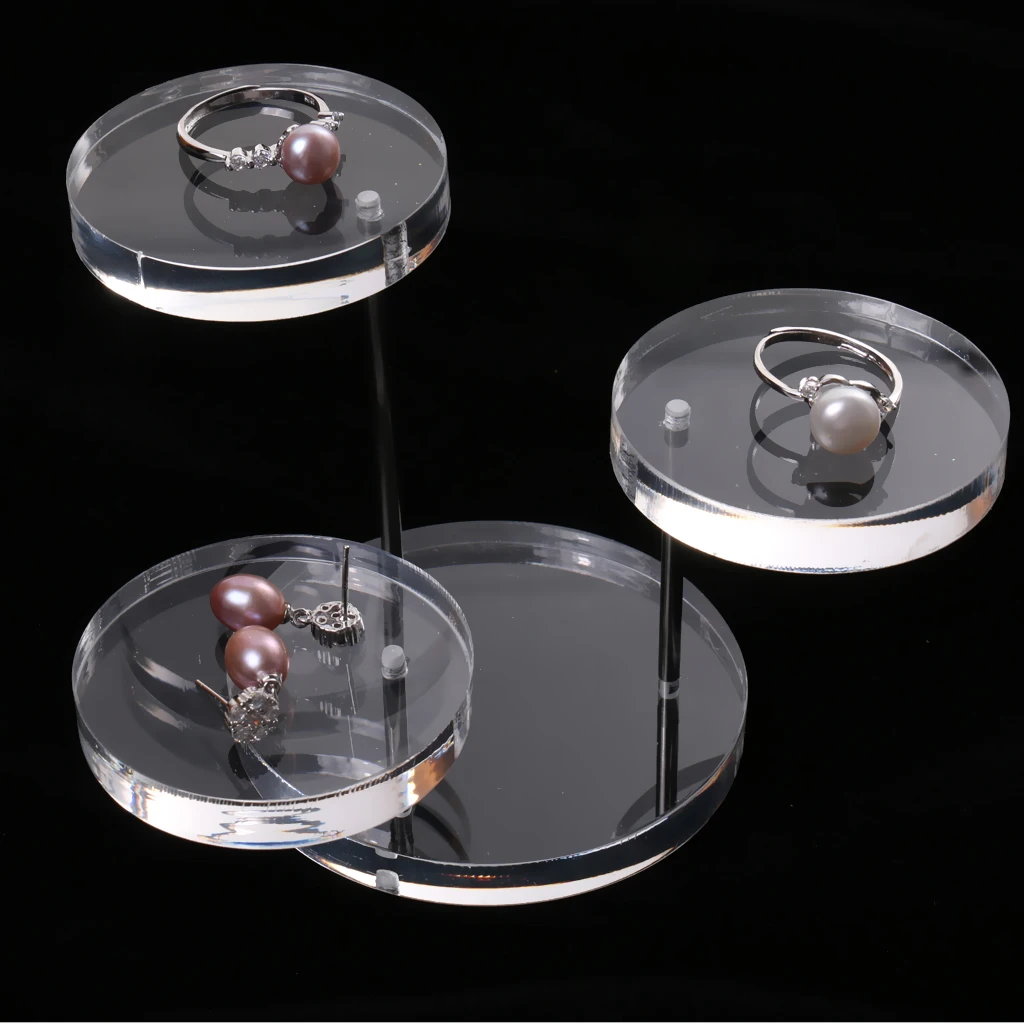 3 Tiers Jewelry Display Rack Bracelet Ring Stand Organizer Acrylic Holder Decoration for Home Counter 3 Tiers Jewelry Display Rack Bracelet Ring Stand Organizer Acrylic Holder Decoration for Home Counter