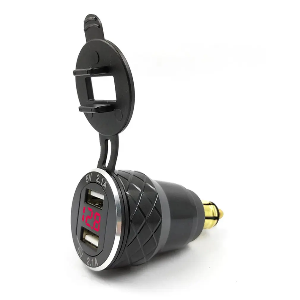 Car Charger Charge Socket Dual USB Port LED Volt Display Phone Tablet Navigator Fast Charging AdapterBlack Shell Green Lamp
Car Charger Charge Socket Dual USB Port LED Volt Display Phone Tablet Navigator Fast Charging AdapterBlack Shell Green Lamp