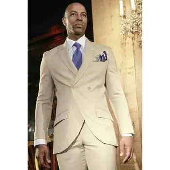 New Men’s Suit Smolking Noivo Terno Slim Fit Easculino Evening Suits For Men Champagne Double Breasted Suit(Jacket+ Pants) 
New Men’s Suit Smolking Noivo Terno Slim Fit Easculino Evening Suits For Men Champagne Double Breasted Suit(Jacket+ Pants)