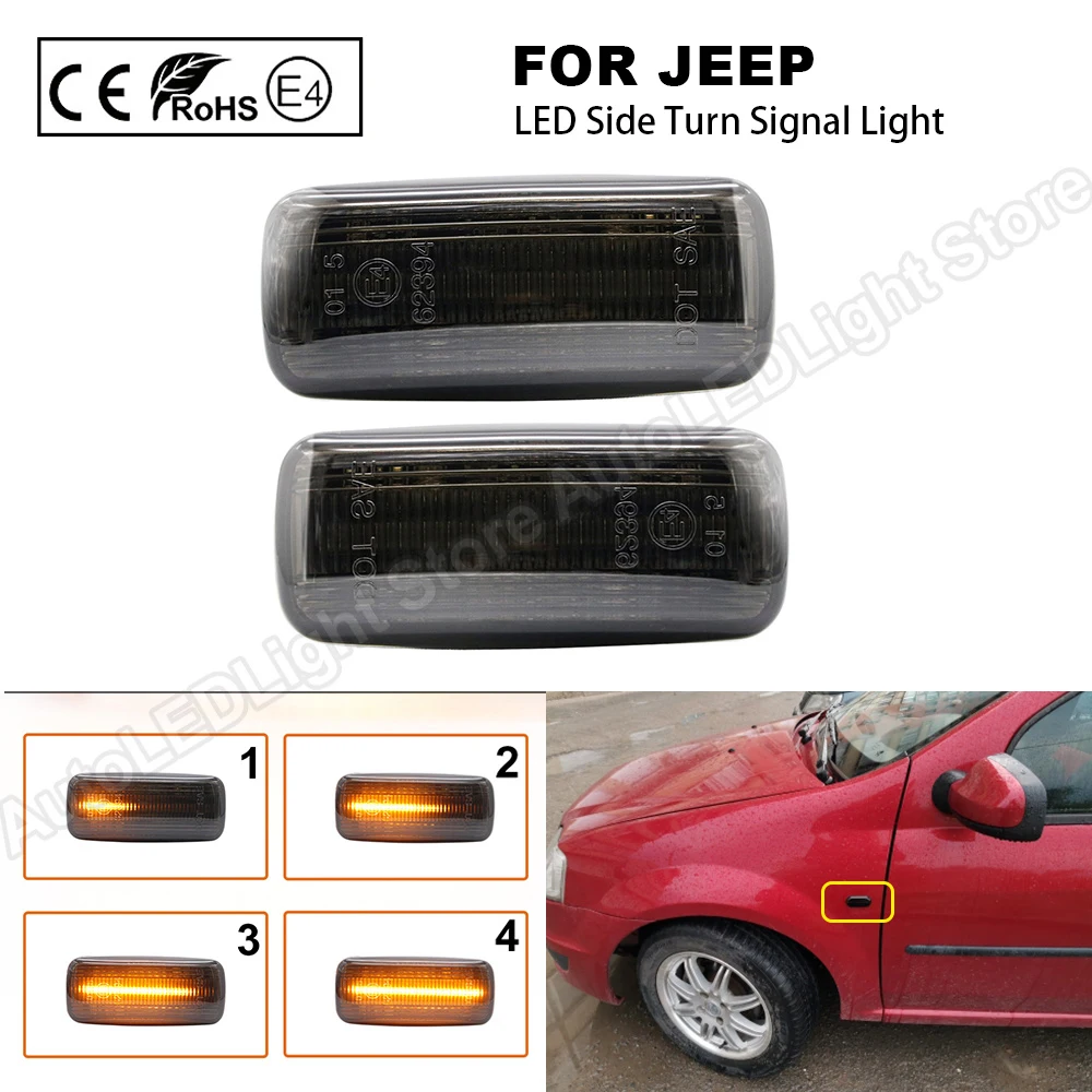 2Pcs For Jeep Patriot Compass Commander Liberty Grand Cherokee Smoke Dynamic LED Side Marker Light Turn Signal Lamp Indicator
2Pcs For Jeep Patriot Compass Commander Liberty Grand Cherokee Smoke Dynamic LED Side Marker Light Turn Signal Lamp Indicator