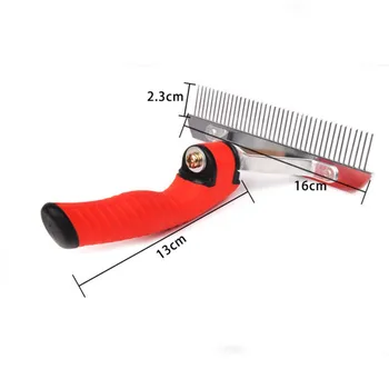 

Pets Dematting Tools Open Knot Comb Mat Comb Rake Grooming Tool Long Matted Hair Dog Cat Non-slip Rubber Handle Brush New HOT