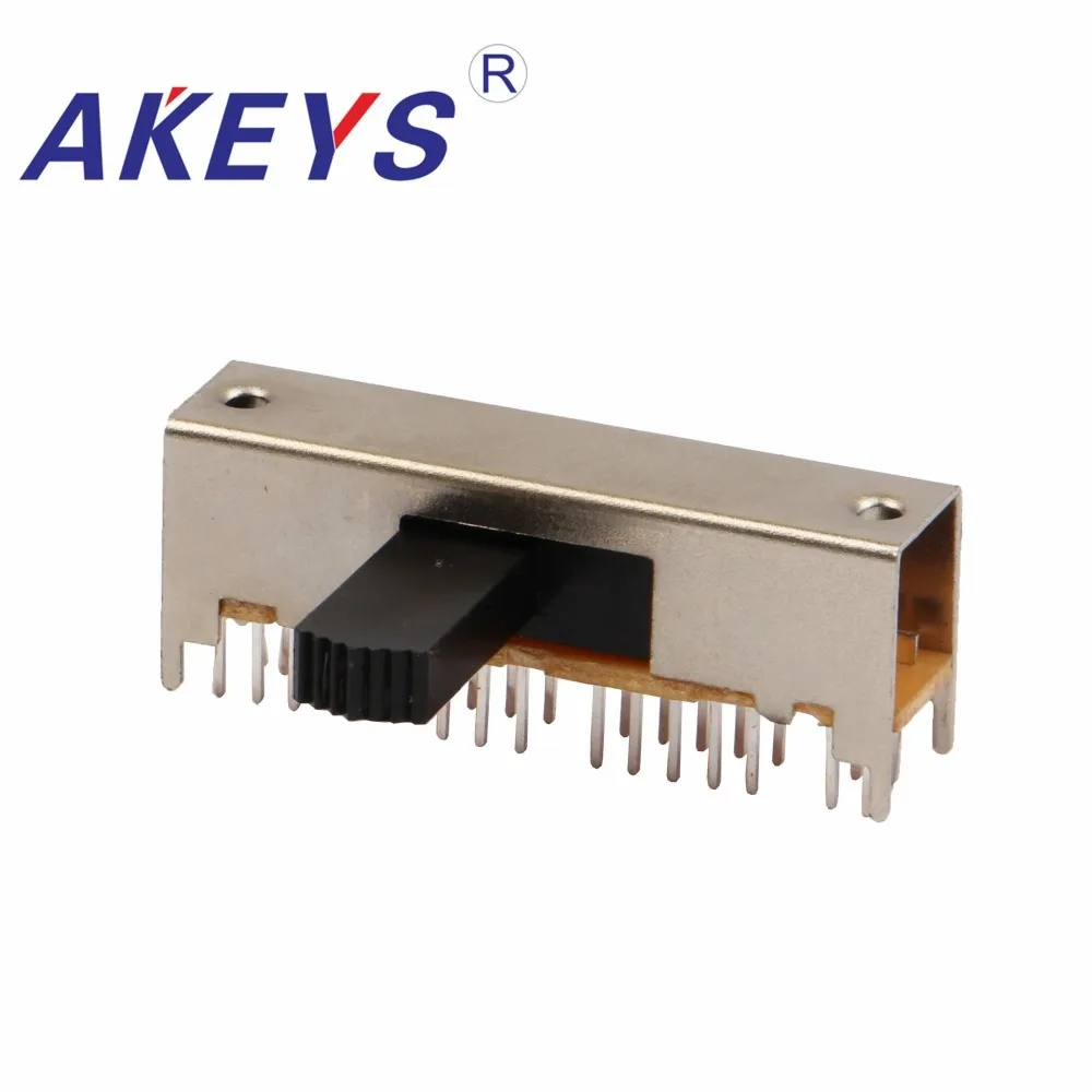 5PCS SK-64D01 6P4T Six pole four throw handle heights 9mm slide switch side insert 30 pin with 4 fixed pin big current
5PCS SK-64D01 6P4T Six pole four throw handle heights 9mm slide switch side insert 30 pin with 4 fixed pin big current