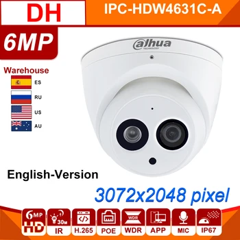 Dahua IPC-HDW4631C-A 6MP HD POE Network Mini Dome IP Camera Metal Case Built-in MIC CCTV Camera 30M IR Night Vision Dahua IK10
Dahua IPC-HDW4631C-A 6MP HD POE Network Mini Dome IP Camera Metal Case Built-in MIC CCTV Camera 30M IR Night Vision Dahua IK10