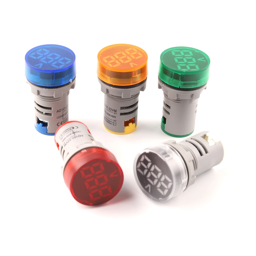 Mini Round Digital Voltmeter 22mm AC20-500V/DC5-60V Range Voltage Tester Meter Monitor Indicator Signal Light LED ac Voltage Met
Mini Round Digital Voltmeter 22mm AC20-500V/DC5-60V Range Voltage Tester Meter Monitor Indicator Signal Light LED ac Voltage Met