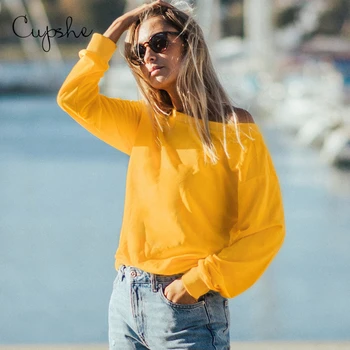 CUPSHE Yellow Long Sleeve Crop Women Casual Off Shoulder Sweatshirt Pullover 2020 Women Spring Autumn Tracksuit Sportswear
CUPSHE Yellow Long Sleeve Crop Women Casual Off Shoulder Sweatshirt Pullover 2020 Women Spring Autumn Tracksuit Sportswear