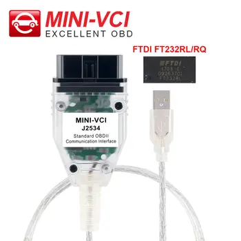 MINI VCI Interface FOR TOYOTA miniVCI V13.00.022 FT232RL/FT232RQ Chip TIS Techstream J2534 OBDII OBD2 diagnostic tool
MINI VCI Interface FOR TOYOTA miniVCI V13.00.022 FT232RL/FT232RQ Chip TIS Techstream J2534 OBDII OBD2 diagnostic tool