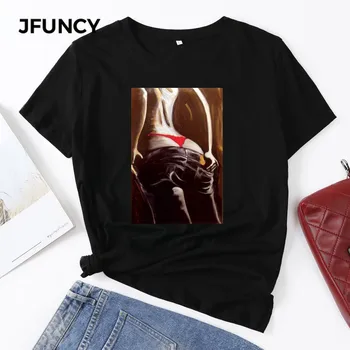 JFUNCY Plus Size S-5XL Summer Women Cotton T-shirt Sexy Women Print Graphic Tee Shirts Short Sleeve Female Tops Pink Tshirt 2020
JFUNCY Plus Size S-5XL Summer Women Cotton T-shirt Sexy Women Print Graphic Tee Shirts Short Sleeve Female Tops Pink Tshirt 2020