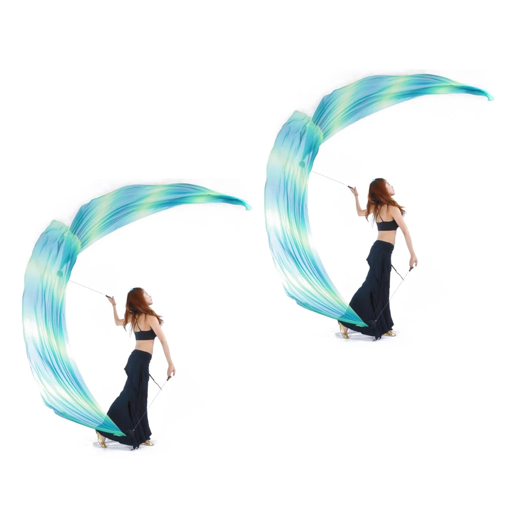 2 Pack Silk Veil Poi Thrown Ball for Belly Dance Yoga Party Club Accessories 2 Pack Silk Veil Poi Thrown Ball for Belly Dance Yoga Party Club Accessories