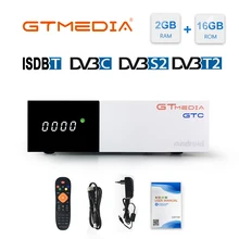 GTMEDIA GTC DVB T2 S2 C ISDB-T decoder BOX TV DVB-T2 DVBT2 Tuner android TV BOX support Cline M3u smart tv Set Top Box
GTMEDIA GTC DVB T2 S2 C ISDB-T decoder BOX TV DVB-T2 DVBT2 Tuner android TV BOX support Cline M3u smart tv Set Top Box