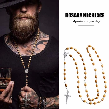 SAINT BENEDICT WOODEN BEADS CATHOLIC ROSARY NECKLACE WITH CROSS CRUCIFIX MEN JEWELRY
SAINT BENEDICT WOODEN BEADS CATHOLIC ROSARY NECKLACE WITH CROSS CRUCIFIX MEN JEWELRY