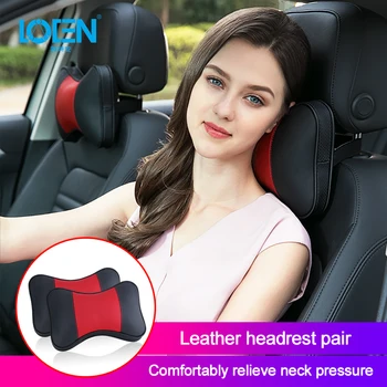 LOEN 2PCS High Quality Genuine Leather Car Seat Cover for Headrest Neck Cushion Car Rest Cushion For Kia For For BMW Benz
LOEN 2PCS High Quality Genuine Leather Car Seat Cover for Headrest Neck Cushion Car Rest Cushion For Kia For For BMW Benz