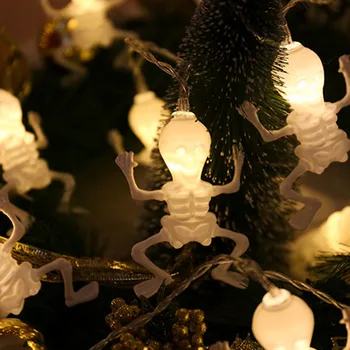 Halloween Skull Bone Light String Light String Decoration Light 10/20 LED led string lights Christmas Party garden Decoration
Halloween Skull Bone Light String Light String Decoration Light 10/20 LED led string lights Christmas Party garden Decoration
