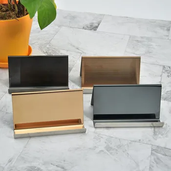 Business Card Holder High-End Stainless Steel Name Display Stand Rack Desktop Table Organizer 4 Colors
Business Card Holder High-End Stainless Steel Name Display Stand Rack Desktop Table Organizer 4 Colors