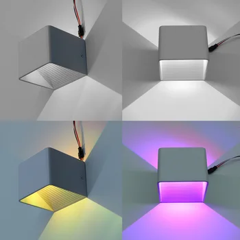 3/5W Modern Led Wall Lamp up and down RGB dimmable led light Aluminium wall light Square Light wall lamp for living room
3/5W Modern Led Wall Lamp up and down RGB dimmable led light Aluminium wall light Square Light wall lamp for living room