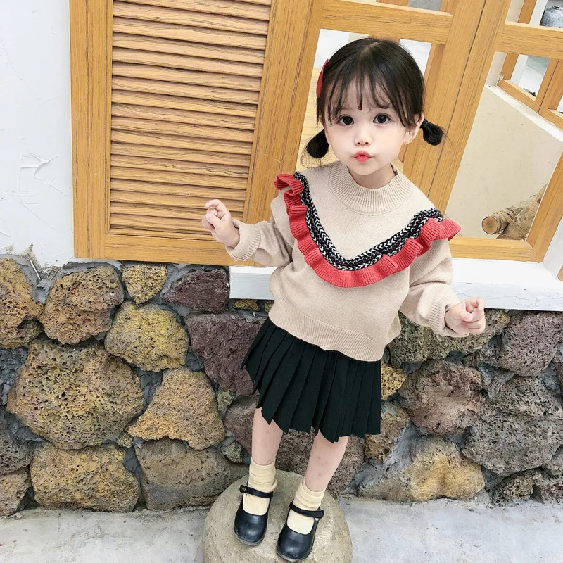 Creative-Spring CHILDREN'S Sweater Girls Lace Loose-Fit round Neck Pullover Sweater Fashion-Style Children Knitted Sweater
Creative-Spring CHILDREN'S Sweater Girls Lace Loose-Fit round Neck Pullover Sweater Fashion-Style Children Knitted Sweater