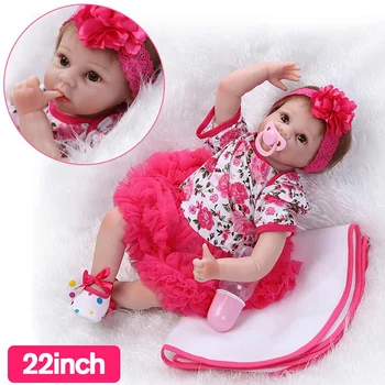 55CM Silicone Reborn Doll Baby Adorable Lifelike Newborn Baby Doll Toddler Girl Reborn menina de surprice Doll Handmade Gift 
55CM Silicone Reborn Doll Baby Adorable Lifelike Newborn Baby Doll Toddler Girl Reborn menina de surprice Doll Handmade Gift
