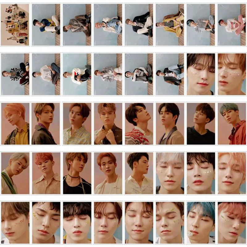40 шт./компл. KPOP Seventeen Fallin цветочный альбом коллекция любовь буквы HD фото карты ПВХ
