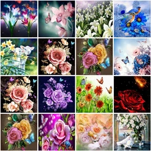 5D Diamond Painting Rose Cross Stitch Kits Full Round Drill Diamond Mosaic Embroidery Landscape Flower Painting Gift Home Decor 
5D Diamond Painting Rose Cross Stitch Kits Full Round Drill Diamond Mosaic Embroidery Landscape Flower Painting Gift Home Decor